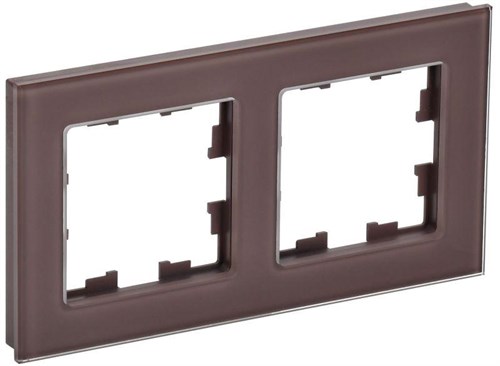 Рамка 2-м BRITE РУ-2-2-БрТБ стекло темн. бронза IEK BR-M22-G-K45 1679820 - фото 16744575