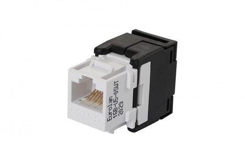 Модуль Keystone кат.5E UTP безынструментальный бел. Eurolan 16B-U5-05WT 1630560 - фото 16744630