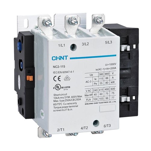 Контактор NC2-115 115А кат. 380-415В AC AC-3 (R) CHINT 671690 1611351 - фото 16744778