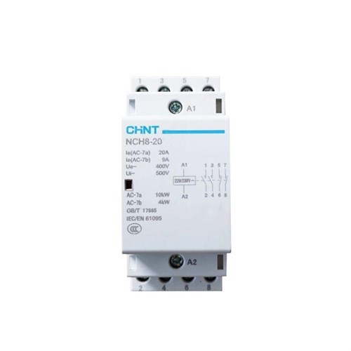 Контактор модульный NCH8-20/22 20А 2НЗ+2НО AC 220/230В 50Гц (R) CHINT 256087 1610068 - фото 16744899