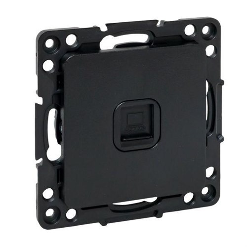 Розетка компьютерная 1-м Стокгольм RJ45 механизм черн. PROxima EKF EZK01-035-10 1396239 - фото 16745246
