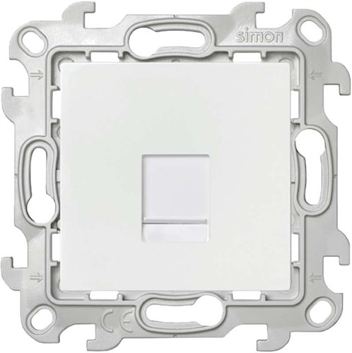 Розетка компьютерная СП Simon 24 RJ45 кат.5E UTP IP20 механизм бел. Simon 2410598-030 1278987 - фото 16745592