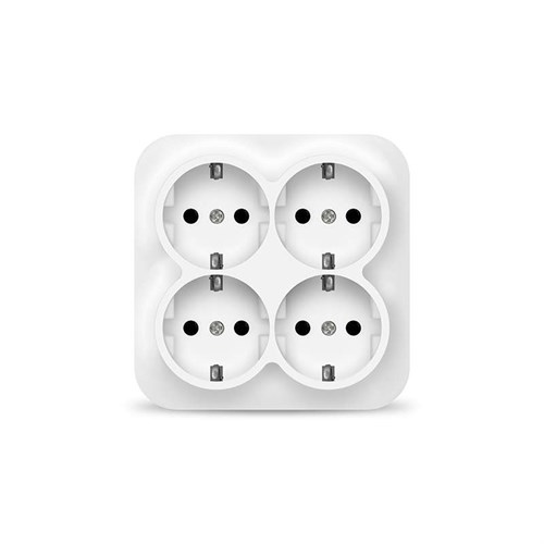 Розетка 4-м ОП 16А IP20 с заземл. бел. квадрат IONICH 1449 524280 - фото 16745628