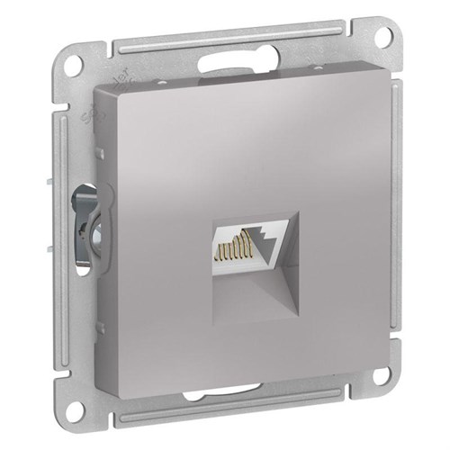 Розетка компьютерная 1-м AtlasDesign RJ45 кат.5E механизм алюм. SE ATN000383 1240254 - фото 16745757