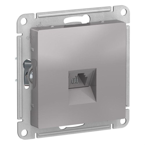 Розетка телефонная 1-м СП AtlasDesign RJ11 механизм алюм. SE ATN000381 1240253 - фото 16745758