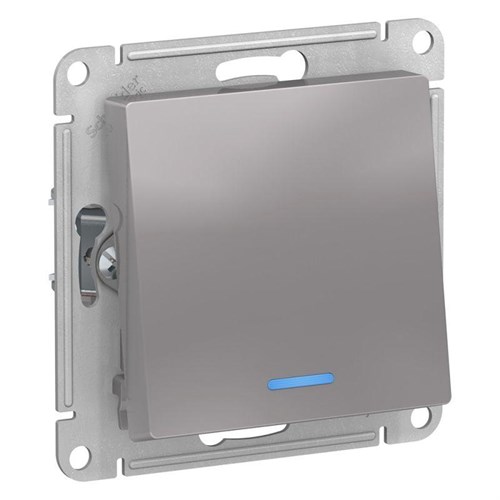 Переключатель проходной 1-кл. СП AtlasDesign 10А IP20 (сх. 6а) 10AX с подсветкой механизм алюм. SE ATN000363 1240250 - фото 16745761