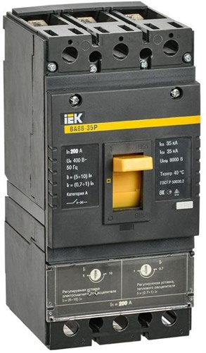 Выключатель автоматический 3п 200А 35кА ВА 88-35Р KARAT IEK SVAR30-3-0200 308584 - фото 16746195