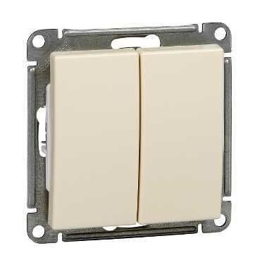 Выключатель 2-кл. СП W59 10А IP20 10AX механизм сл. кость SE VS510-252-2-86 404577 - фото 16746261