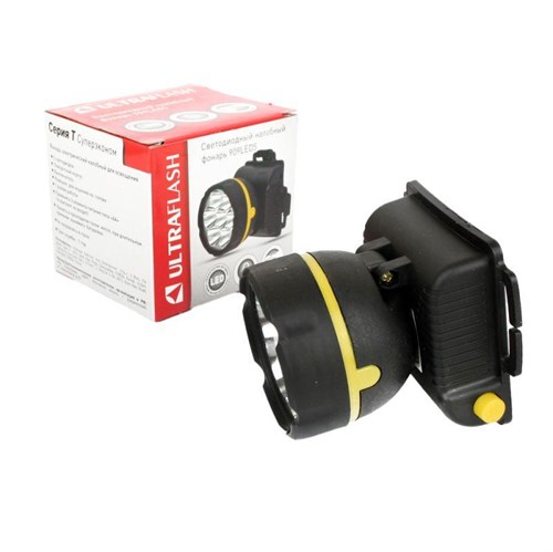 Фонарь налобный 909LED5 (5LED 1 режим; 3хR6 черн.) Ultraflash 11781 321816 - фото 16746378