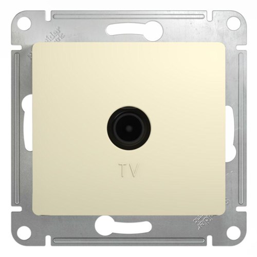 Розетка телевизионная оконечная TV 1-м СП Glossa 1дБ механизм беж. SE GSL000291 275243 - фото 16746423