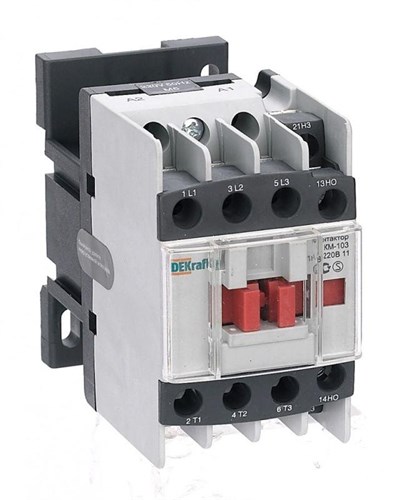 Контактор КМ-103 18А кат. 220В AC 1НО+1НЗ AC-3 DEKraft 22113DEK 293781 - фото 16746466