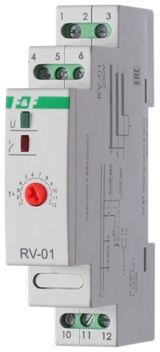 Реле времени RV-01 230В 16А задержка включ. 1..1200с 1перекл. IP20 монтаж на DIN-рейке F&F EA02.001.007 253884 - фото 16746677