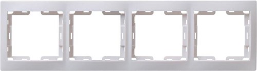 Рамка 4-м КВАРТА РГ-4-КБ горизонт. бел. IEK EMK40-K01-DM 245496 - фото 16746713