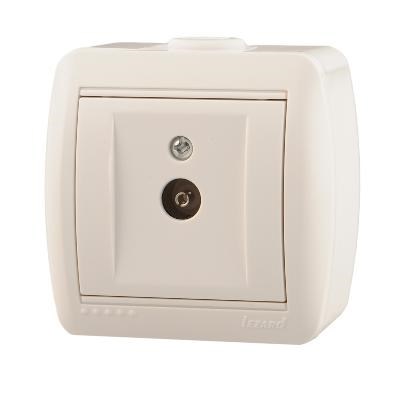 Розетка телевизионная проходная TV ОП Nata бел. LEZARD 710-0200-129 193048 - фото 16746867