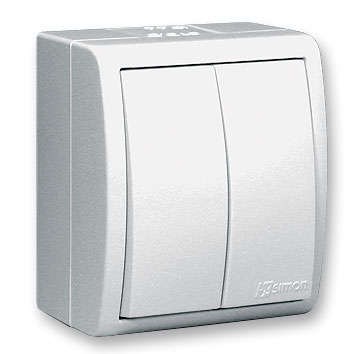 Выключатель 2-кл. ОП Simon 15 Aqua 10А IP54 винтов. зажим бел. Simon 1594398-030 159959 - фото 16746888