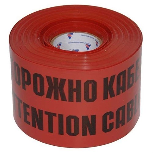 Лента сигнальная ЛСЭ-150мм "Осторожно кабель" красн./черн. (рул.100м) Протэкт 8272 33736 - фото 16747217