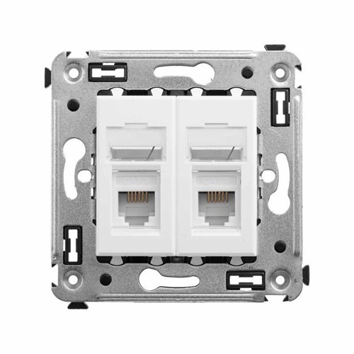Розетка телефонная 2-м СП Avanti "Белое облако" RJ12 DKC 4400314 1236207 - фото 16747448