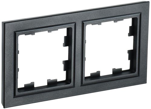Рамка 2-м BRITE РУ-2-БрЧ черн. IEK BR-M22-K02 1617331 - фото 16747493