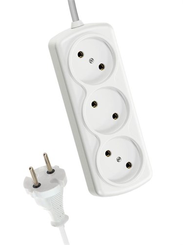 Удлинитель 3х3м 6А IP20 ПВС 2х0.75 КОСМОС YKsm3m-3g(6A)S 569668 - фото 16747512
