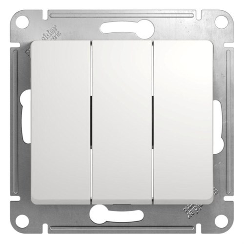 Выключатель 3-кл. СП Glossa 10А IP20 (сх. 1+1+1) 10AX механизм бел. SE GSL000131 275146 - фото 16747637