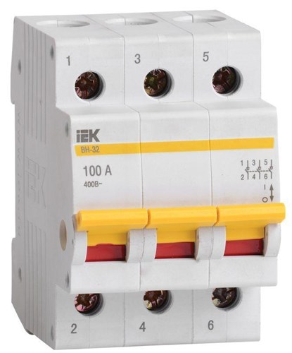 Выключатель нагрузки ВН-32 100А/3П IEK MNV10-3-100 39363 - фото 16747650