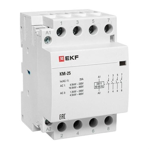 Контактор модульный КМ 25А 4NО (3 мод.) EKF km-3-25-40 147149 - фото 16747651