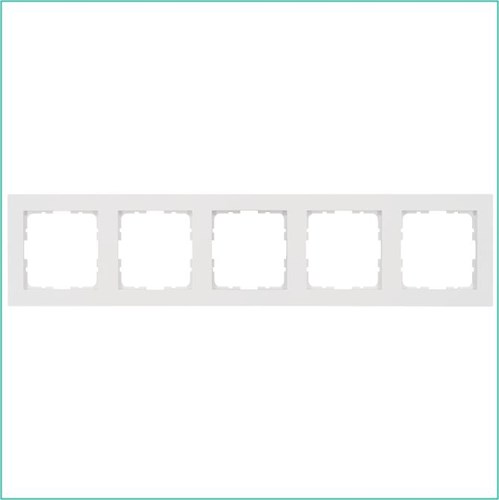 Рамка 5-м G-Classic бел. глянцевый Jasmart G1005W 1945107 - фото 16747818