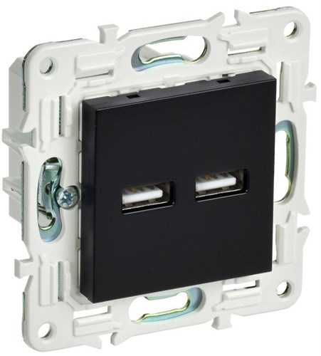 Розетка USB A+A 3.1А SKANDY SK-R15Bl черн. IEK SK-U21-D31-K02 1835857 - фото 16748150
