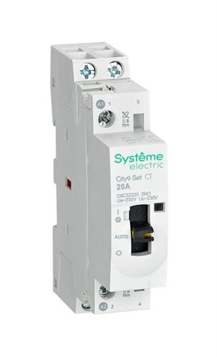 Контактор 2п City9 Set 2НО 20А AC 230В-230В SE C9C32220 1781011 - фото 16748228