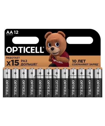 Элемент питания алкалиновый AA/LR6 (блист. 12шт) Basic Opticell 5051010 1789758 - фото 16748342