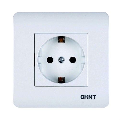 Розетка с заземляющим контактом 16А 250В CHINT 715389 1667165 - фото 16748574