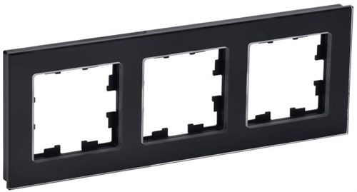 Рамка 3-м BRITE РУ-3-2-БрЧ стекло черн. IEK BR-M32-G-K02 1679822 - фото 16748628