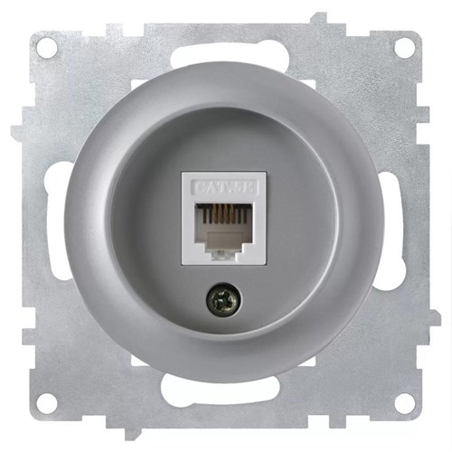 Розетка компьютерная 1-м СП Florence RJ45 кат.5E механизм сер. (1E20701302) OneKeyElectro 2172839 1656679 - фото 16748709