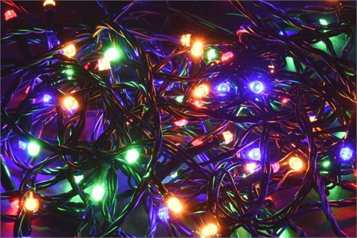 Гирлянда "Нить" 5м 50LED RGB IP20 провод зел. 230В с контроллером 8 режимов IEK LGDB110-3-050-05-G-S-20 1647669 - фото 16748748