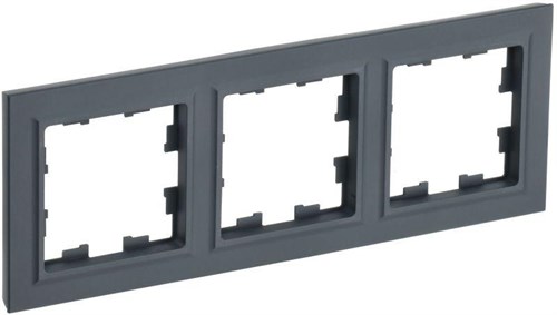 Рамка 3-м BRITE РУ-3-БрГ графит IEK BR-M32-K53 1647570 - фото 16748756