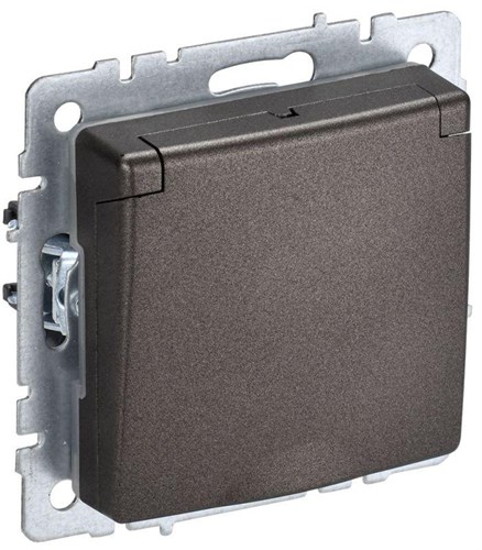Розетка BRITE РСбш10-3-44-БрТБ 16А IP44 с заземл. защ. шторки с крышкой механизм бронза IEK BR-R16-16-44-K45 1617435 - фото 16748808