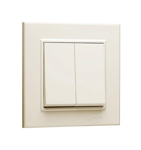 Выключатель 2-кл. СП Karea 10А IP20 крем. Makel 56010003 1599725 - фото 16748993