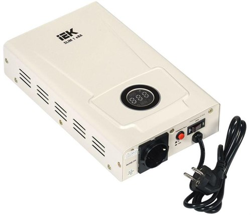 Стабилизатор напряжения 1ф 1кВА SLIM настенный IEK IVS22-1-001-09 1309640 - фото 16749494