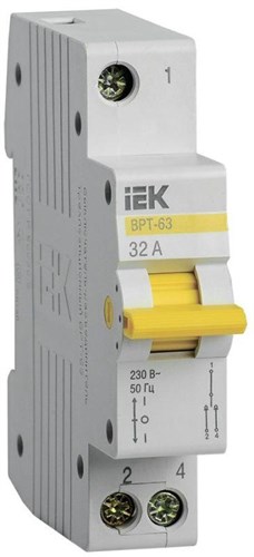 Выключатель-разъединитель трехпозиционный 1п ВРТ-63 32А IEK MPR10-1-032 1233250 - фото 16749552