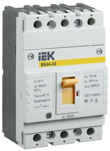Выключатель автоматический 3п 160А 15кА ВА44 33 IEK SVA4410-3-0160 1251853 - фото 16749719