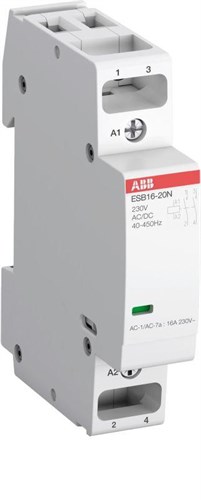 Контактор ESB16-20N-06 модульный (16А АС-1 2НО) катушка 230В AC/DC ABB 1SBE111111R0620 1247108 - фото 16749763