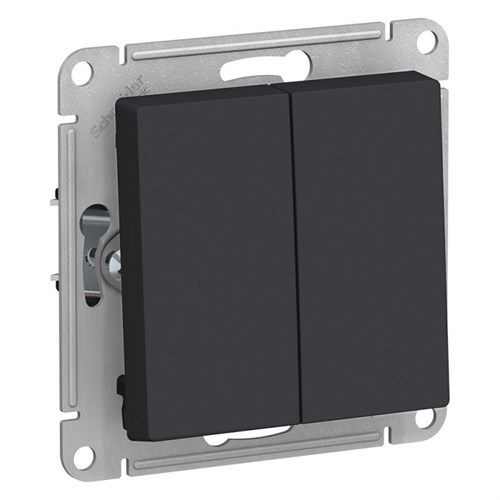 Выключатель 2-кл. СП AtlasDesign 10А IP20 (сх. 5) 10AX механизм карбон SE ATN001051 1240547 - фото 16749769