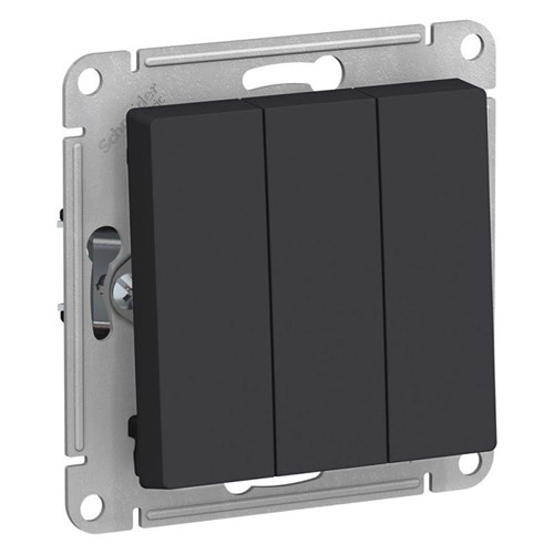 Выключатель 3-кл. СП AtlasDesign 10А IP20 (сх. 1+1+1) 10AX механизм карбон SE ATN001031 1240535 - фото 16749806