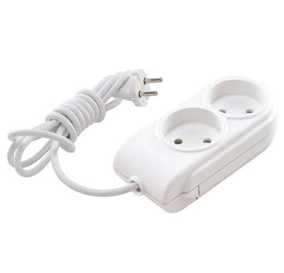 Удлинитель 2х3м без заземл. 10А IP20 защ. шторки Makel N2010041 506759 - фото 16749829