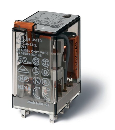 Реле миниатюрное 2CO 10А кат. 230В AC RTI FINDER 553282300000 448843 - фото 16749837