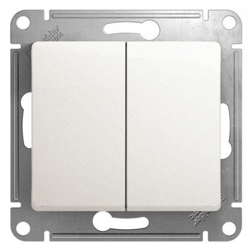 Переключатель проходной 2-кл. СП Glossa 10А IP20 (сх. 6/2) 10AX механизм перламутр SE GSL000665 1180363 - фото 16750185