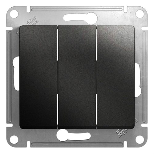 Выключатель 3-кл. СП Glossa 10А IP20 (сх. 1+1+1) 10AX механизм антрацит SE GSL000731 400313 - фото 16750300