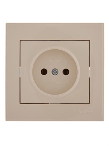 Розетка 1-м СП Rain 16А IP20 без заземл. керамика крем. LEZARD 703-0303-121 388709 - фото 16750328
