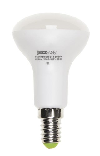 Лампа светодиодная PLED-ECO 5Вт R50 рефлектор матовая 3000К тепл. бел. E14 400лм 230В 50Гц JazzWay 1037015A 331824 - фото 16750400