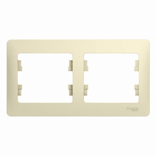 Рамка 2-м Glossa горизонт. беж. SE GSL000202 275176 - фото 16750458